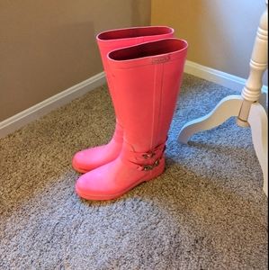 Coach Pink rain boots